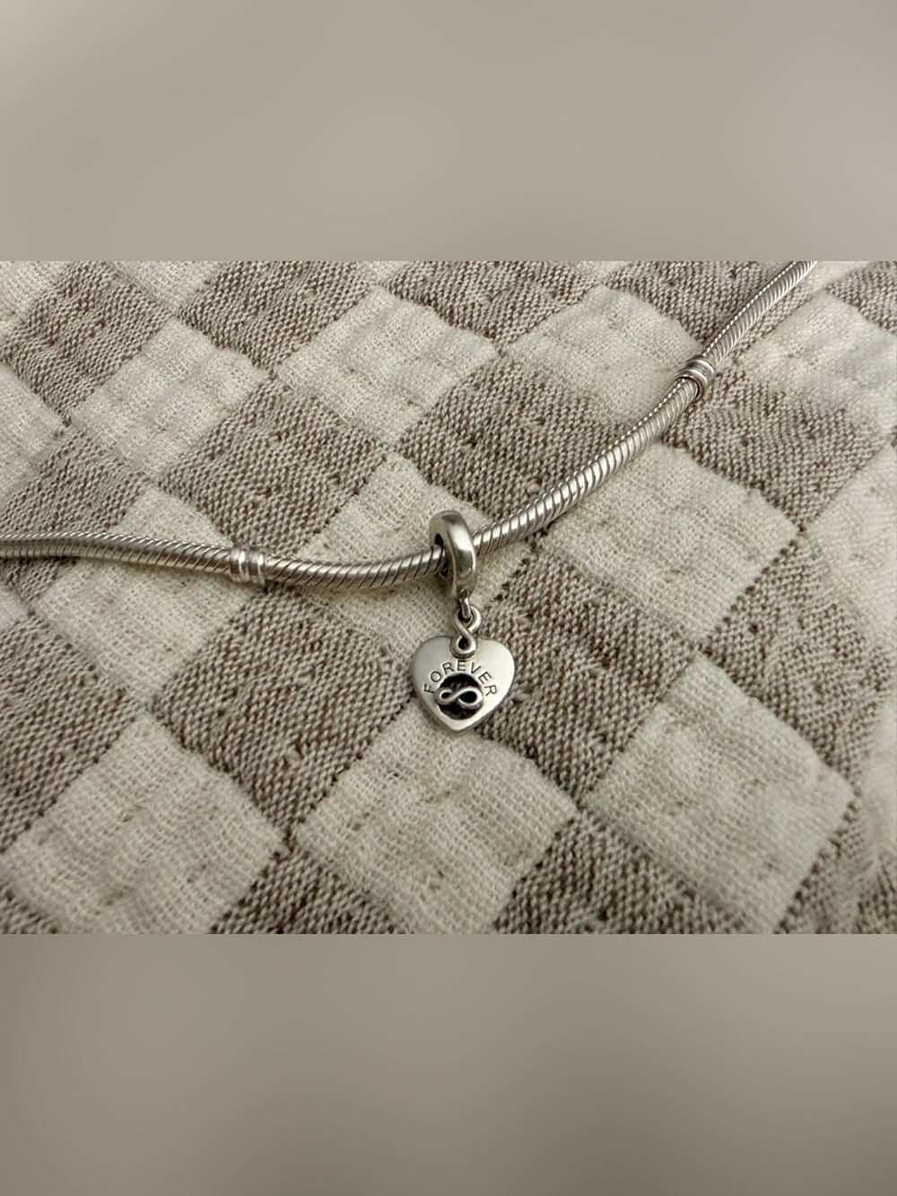Pandora Forever Friends Heart Infinity Silver Charm Pendant Only